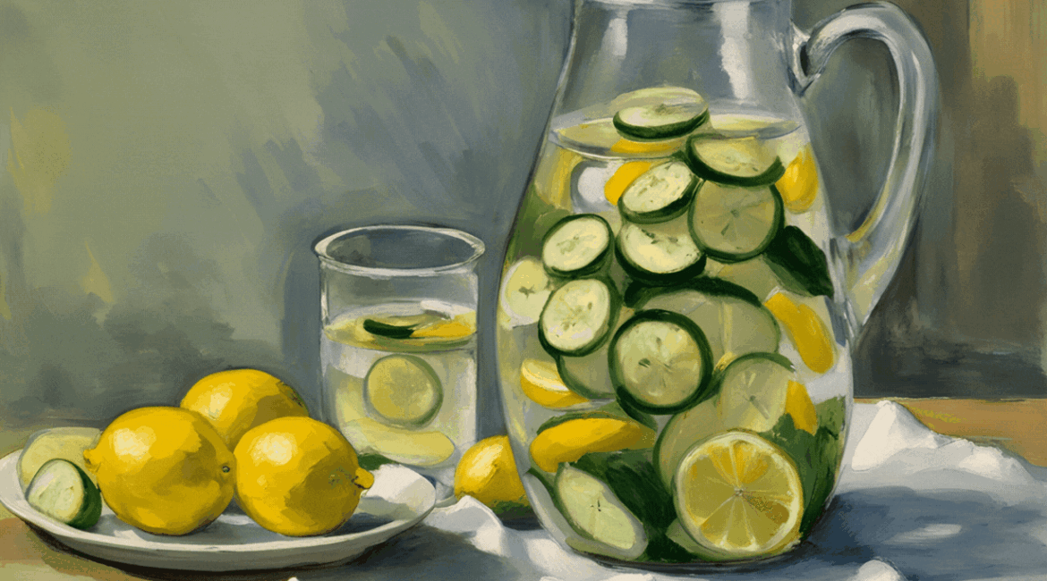 Detox Water With Lemon and Cucumber Refreshing and Cleansing
