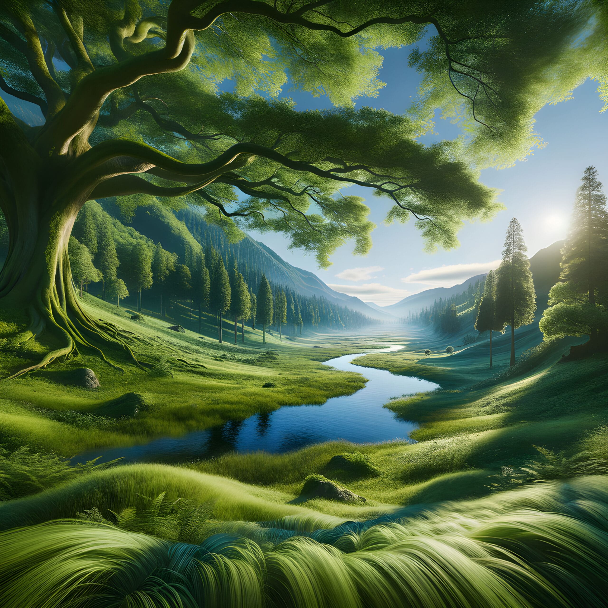 A serene landscape, depicting the peacefulness and beauty of nature, inviting readers to explore the world beyond the screen