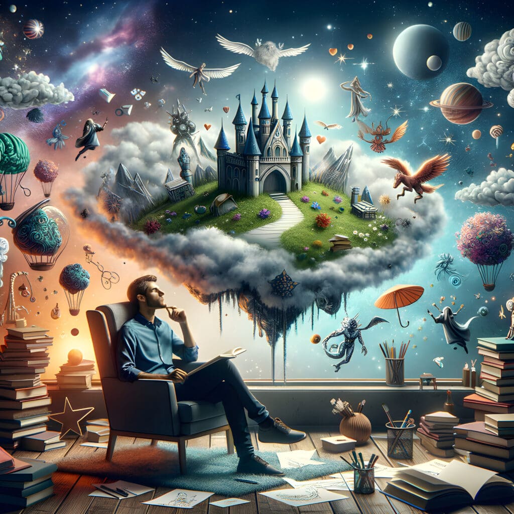I am celebrating the power of my imagination, using it to create, dream, and explore possibilities beyond the digital realm