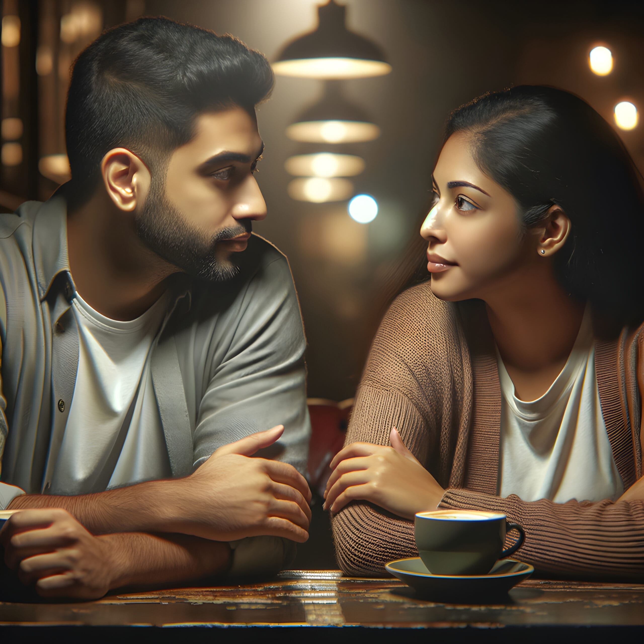 I am engaging in heartfelt conversations, where eyes meet and souls speak, deepening connections beyond digital likes and comments