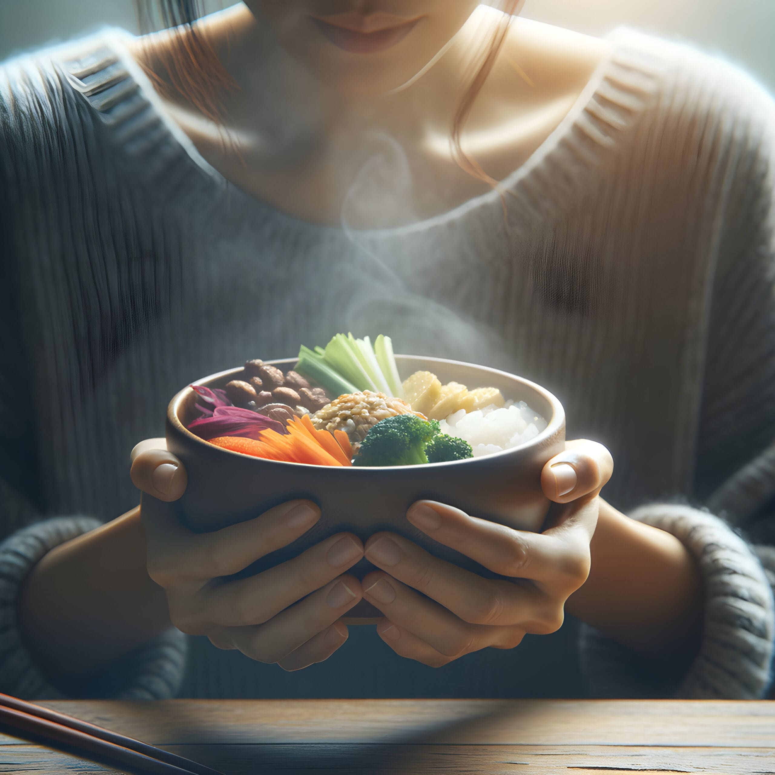 I am engaging in mindful eating, savoring the flavors and textures of my food without distractions