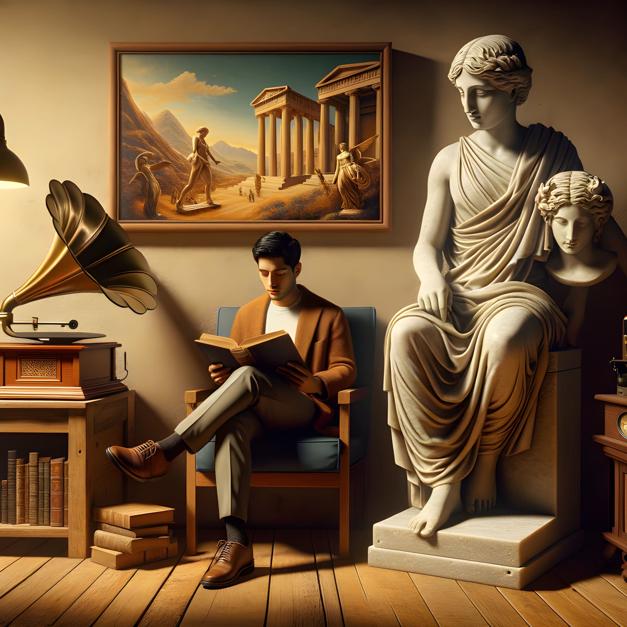 I am enriching my mind with literature, art, and music, feeding my soul with the beauty of human creation