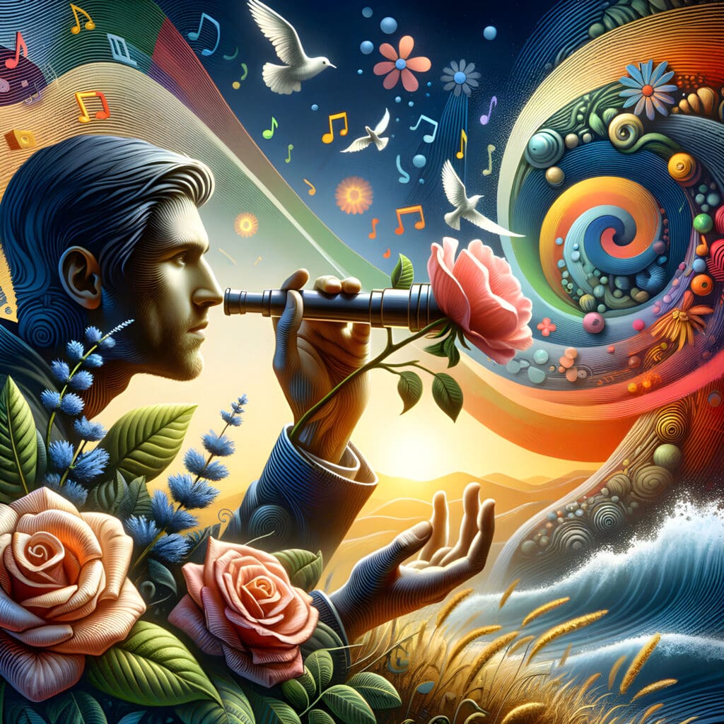 I am exploring the world through my senses, finding beauty in sights, sounds, smells, and touches that digital experiences can't provide