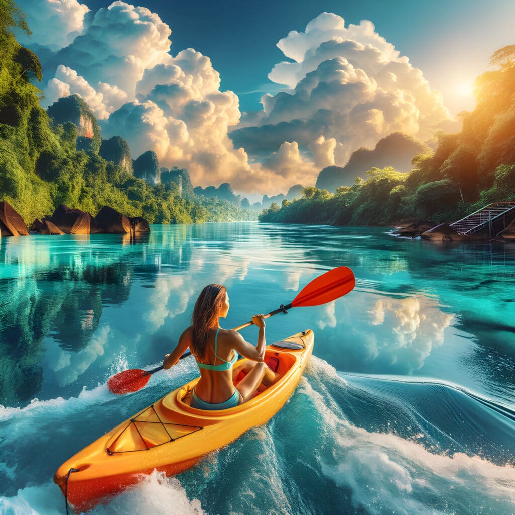 Kayaking at wellness retreats