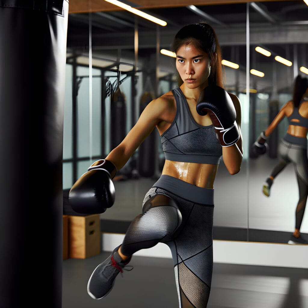 Kickboxing at a Wellness Retrea