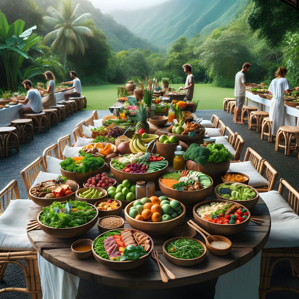 Organic Food at wellness retreat