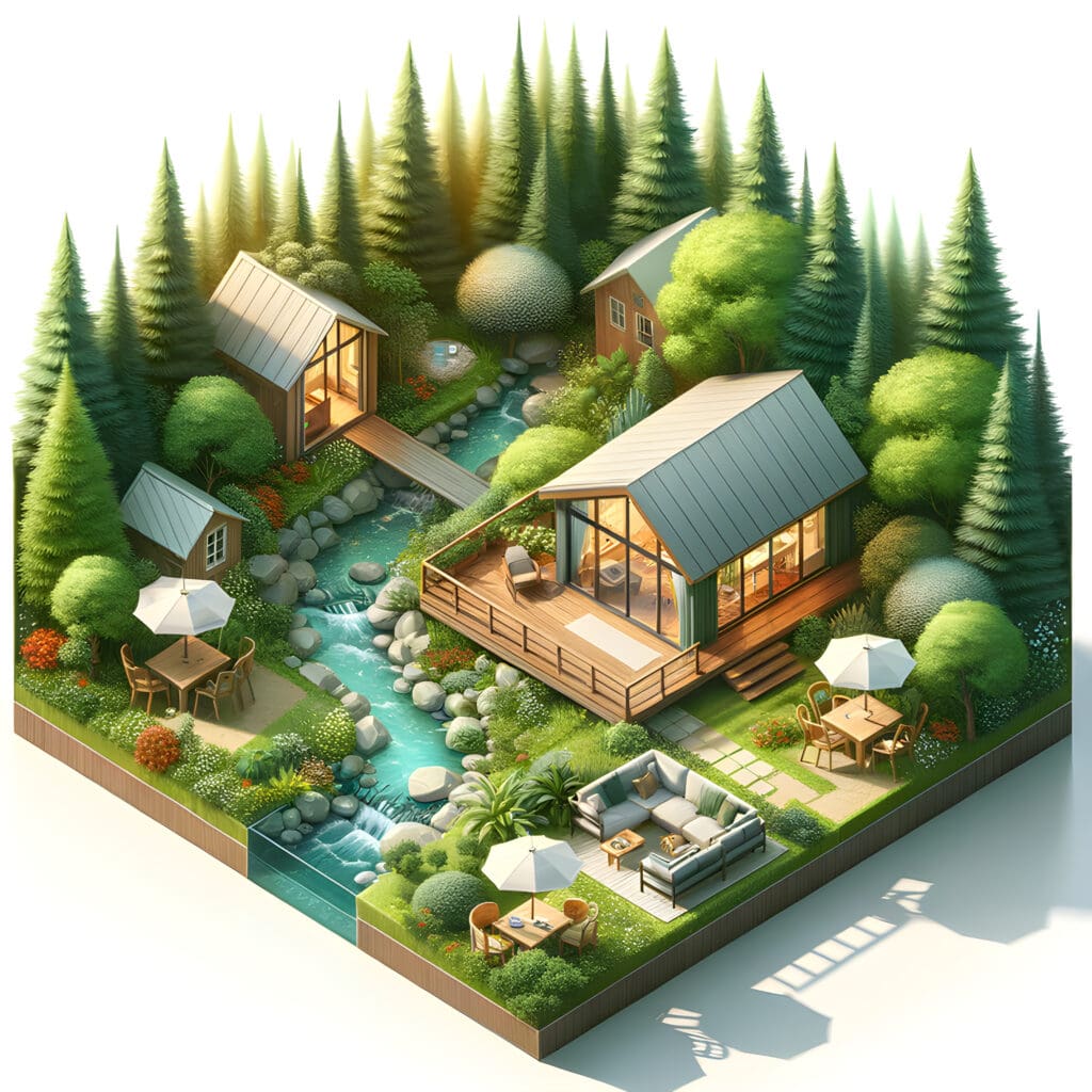 Solitude at a wellness retreat