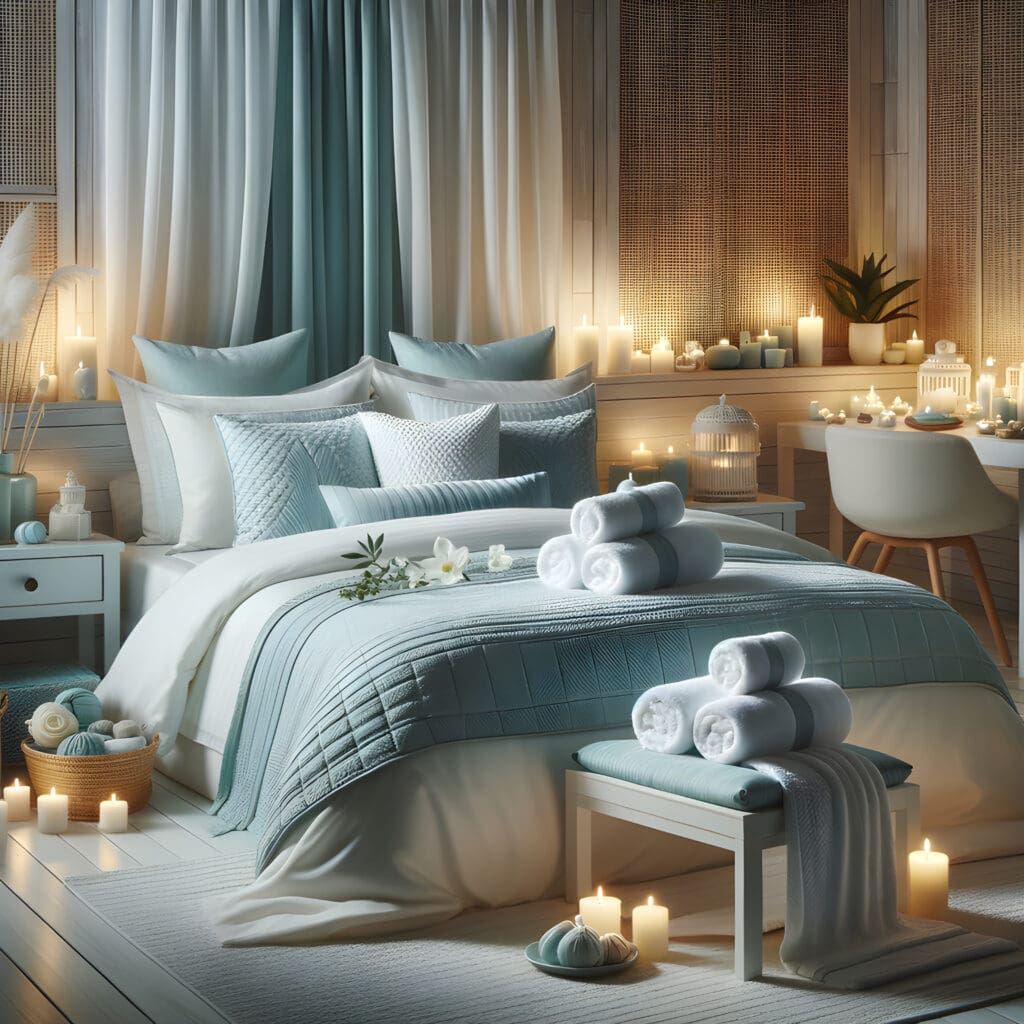 Spa Bedding at a wellness retreat