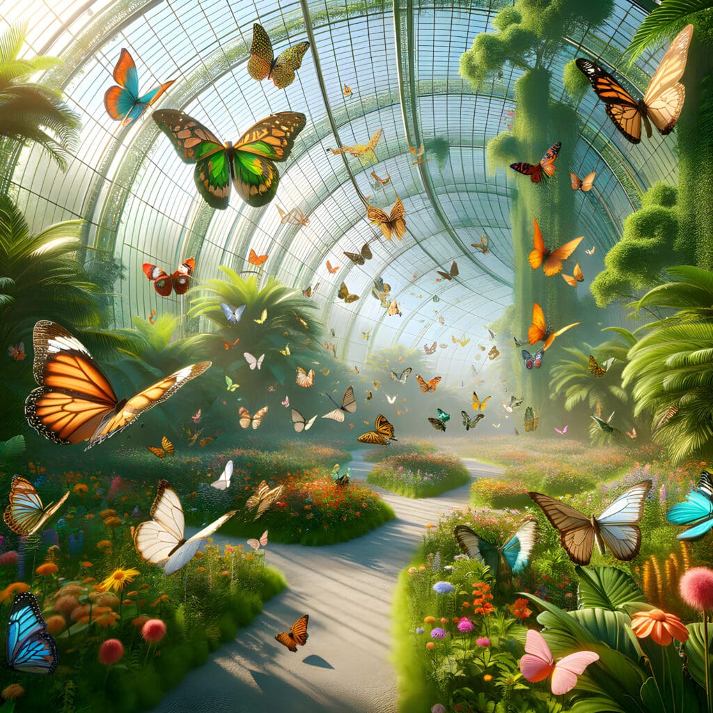 Trip to a Butterfly Conservatory at a wellness retreat