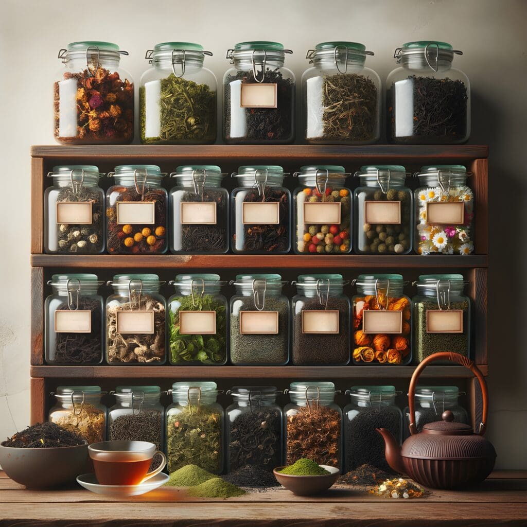 Wellness retreat tea selection