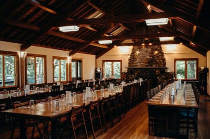 Dining Hall 7 Day Wellness Retreat at Eros Monastery Bay Area Mendocino US