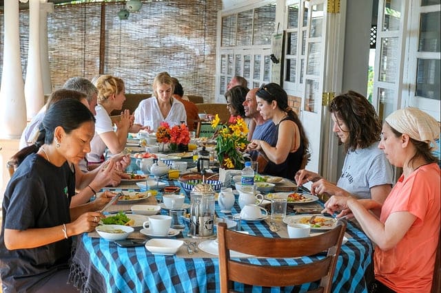 Group Meal 6 Day Active Yoga & Cultural Nature Retreat in Kandy,Sri Lanka