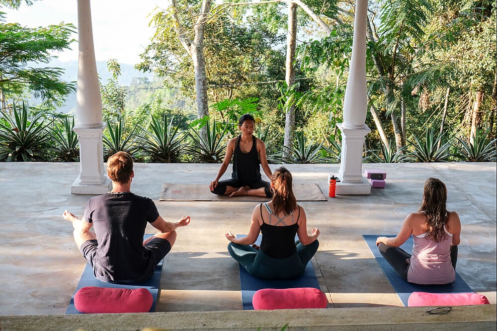 Group Meditation Class 3 Day Active Yoga & Cultural Nature Retreat in Kandy, Sri Lanka