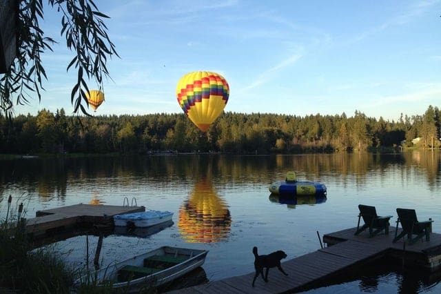 Hot Air Balloon 3 Day Cottage Lake B&B Spiritual Retreat in Woodinville, USA