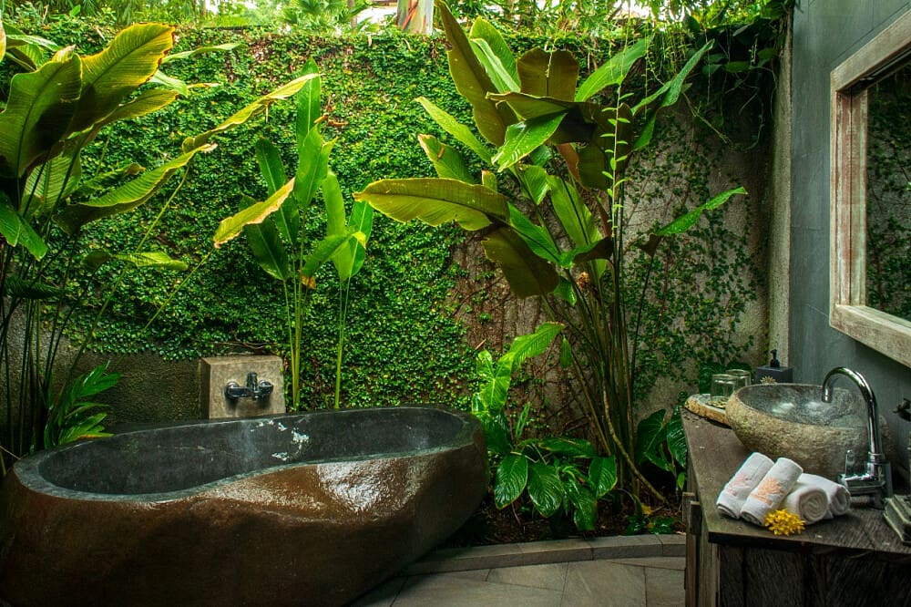 Outside Bathroom 7 Day Eco-Luxury, Yoga & Meditation and Culture Retreat, Bali