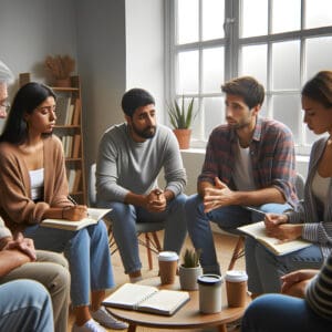 A support group meeting
