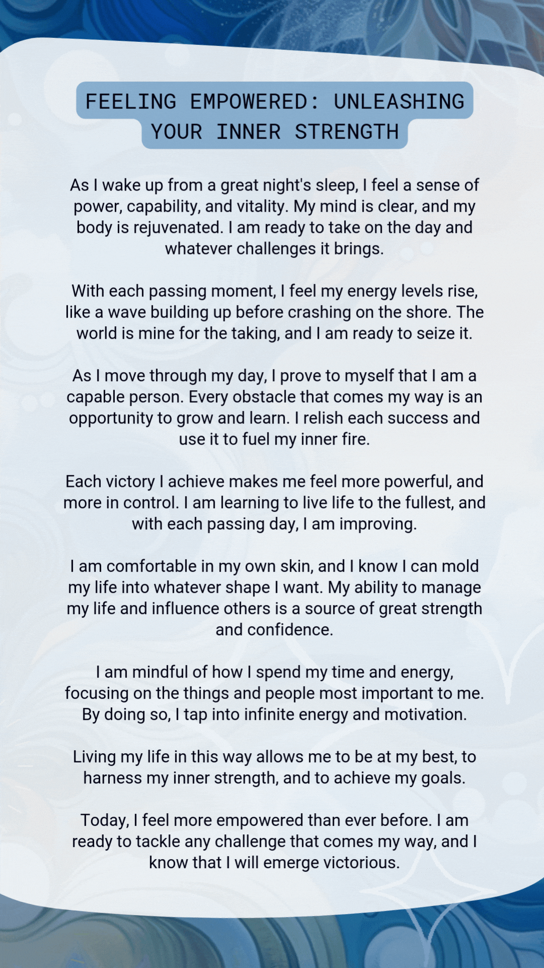 Feeling Empowered: Unleashing Your Inner Strength